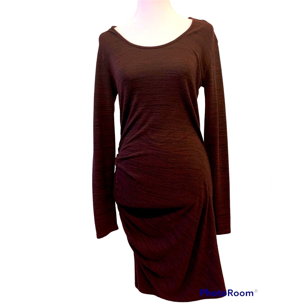 RDStyle for StitchFix Long Sleeve Wine & Black Heathered Sweater Dress Medium